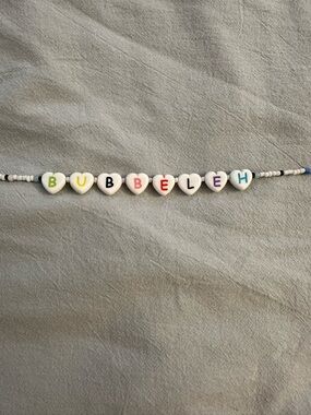 Custom Heart Bead Necklace BUBBELEH